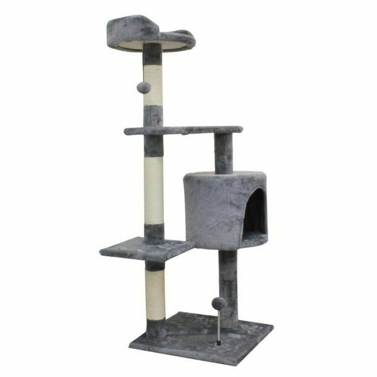 Griffoir pour chat Jasper 40 x 40 x 114 cm Gris