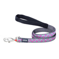 Laisse pour Chien Red Dingo Style Rose Vif sur Gris (2 x 120 cm)
