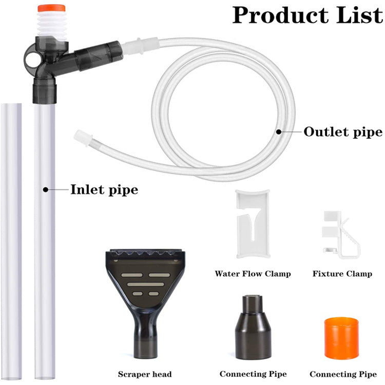 Changeur d'Eau Pneumatique pour Aquarium – Nettoyeur de Gravier